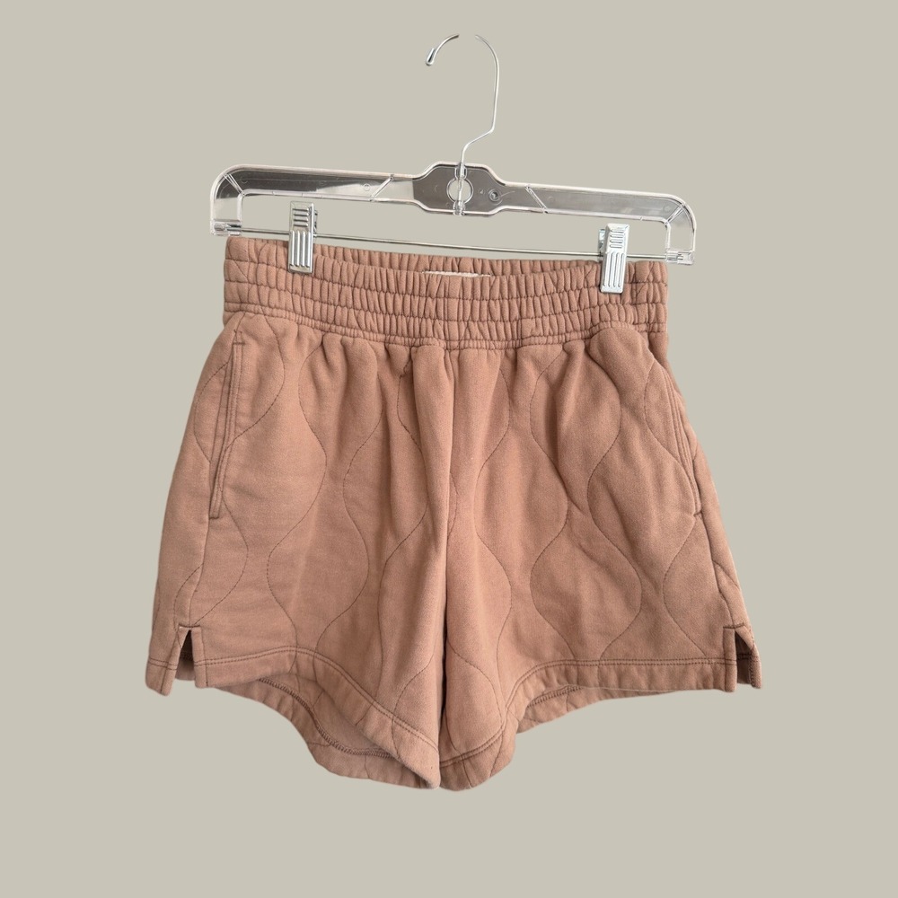Abercrombie & Fitch Soft A&F Collection Quilted Shorts XS Dusty Rose Mauve